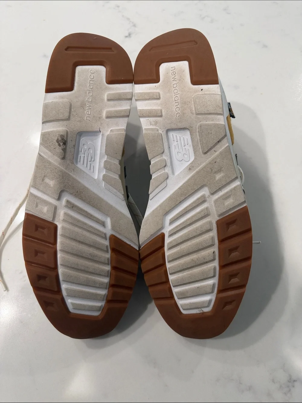 New Balance Men's Beige, Brown & Red Lace-Up Sneakers